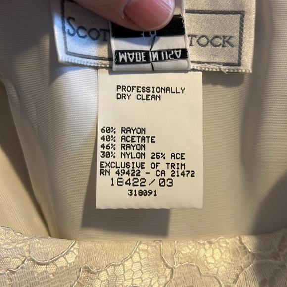 NWT Vintage 90s Scott McClintock Womens Halter Lace Knee Length Formal Dress S1 - Picture 7 of 8